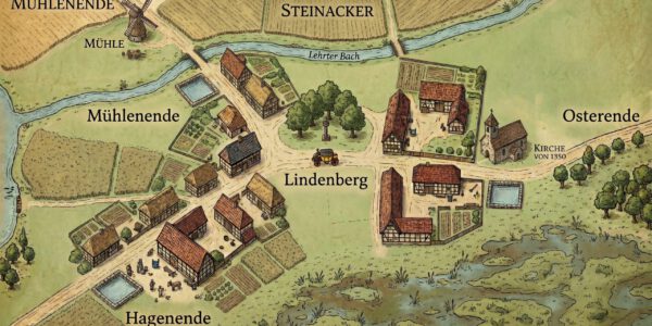 Das Dorf Lehrte Karte 1770 Das Dorf Lehrte Karte 1770