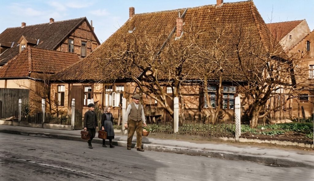 Küsterhaus mit Schulkindern