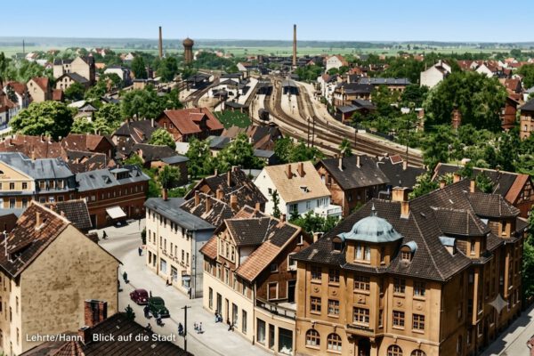 Blick von der Matthäuskirche Richtung Bahnhof