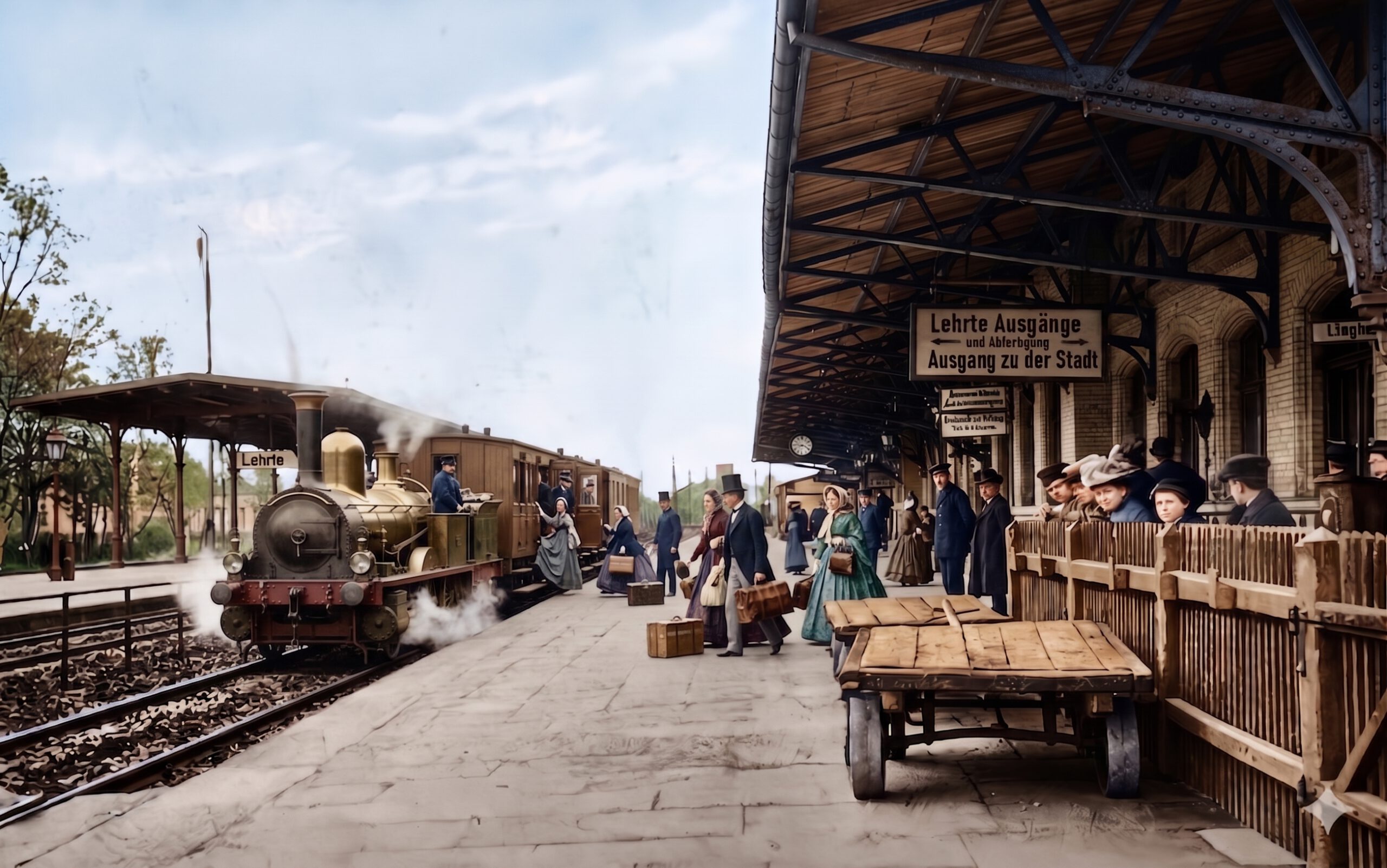 Video Clip der erste Zug fährt 1845 in Lehrte ein
